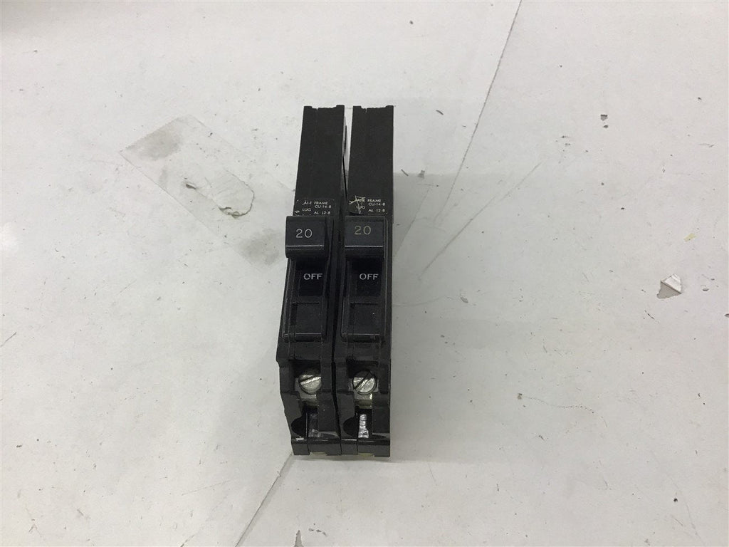 Square D A1B120 20 Amp Circuit Breaker Single Pole 120 Volts Lot Of 2