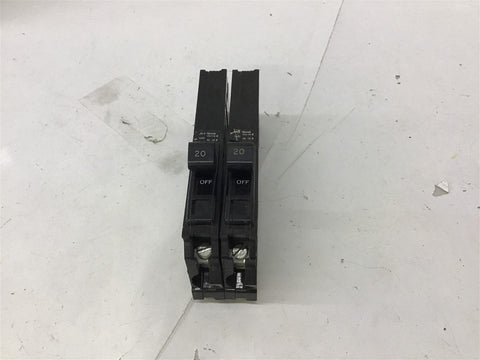 Square D A1B120 20 Amp Circuit Breaker Single Pole 120 Volts Lot Of 2