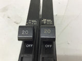 Square D A1B120 20 Amp Circuit Breaker Single Pole 120 Volts Lot Of 2