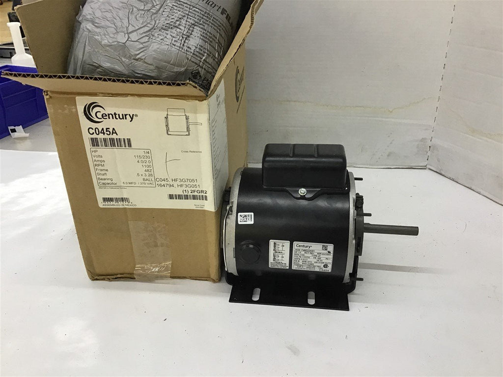Century C045A 1/4 HP 115/230V FR 48Z 1100 RPM AC Motor