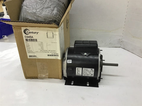 Century C045A 1/4 HP 115/230V FR 48Z 1100 RPM AC Motor