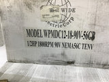 WorldWide WPMDC12-18-90V-56CB 1/2 HP DC Motor 1800 RPM 90V
