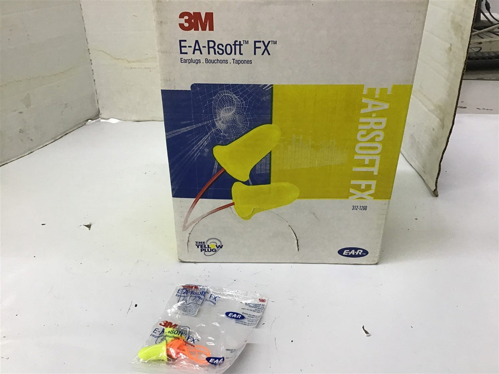 3M E-A-Rsoft FX 33 Decibels Corded Ear Plugs Lot Of 200 Pairs
