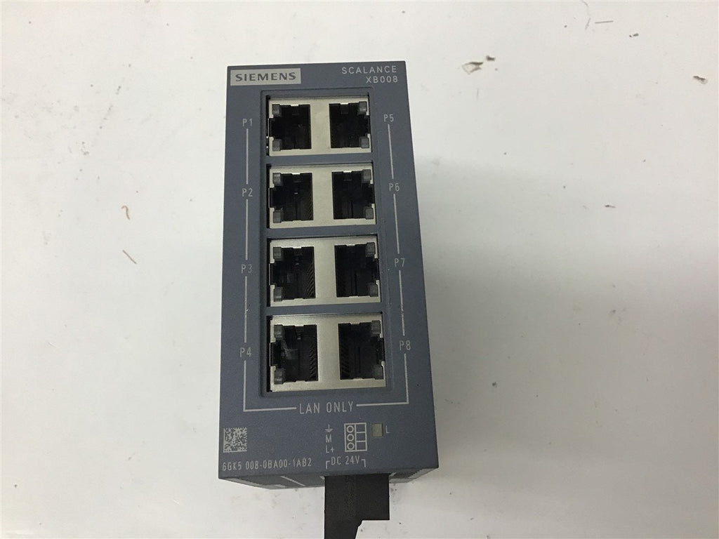 Siemens SCALANCE XB008 6GK5008-0BA00-1AB2 IN DC 24V=0.15A