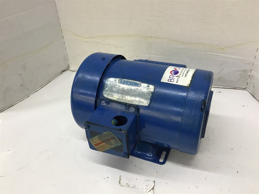 Leeson 112835.00 AC Motor 1 1/2 HP 115/208-230 Volts 3600 Rpm 2P 56Y Frame