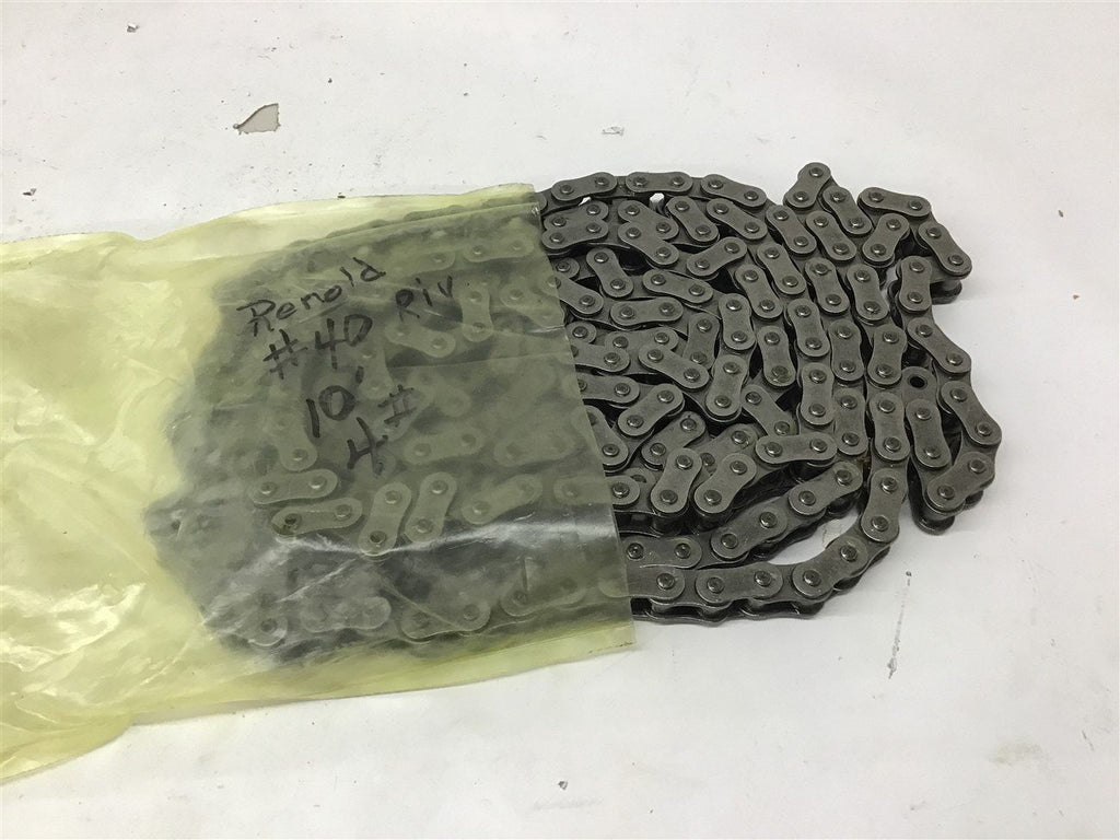Renold 40 RIV 10' Long Roller Chain
