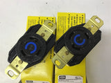 Hubbell Hbl2620 30A 250VAC 2 Pole 3 Wire Lot Of 2