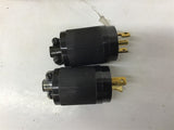 Hubbell HBL7485 15A 125/250V 3 Pole 3 Wire Male Plugs Lot Of 2