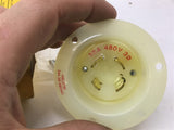 Hubbell HBL2735 30A 480V 3 PH Twist Lock Flanged Inlet