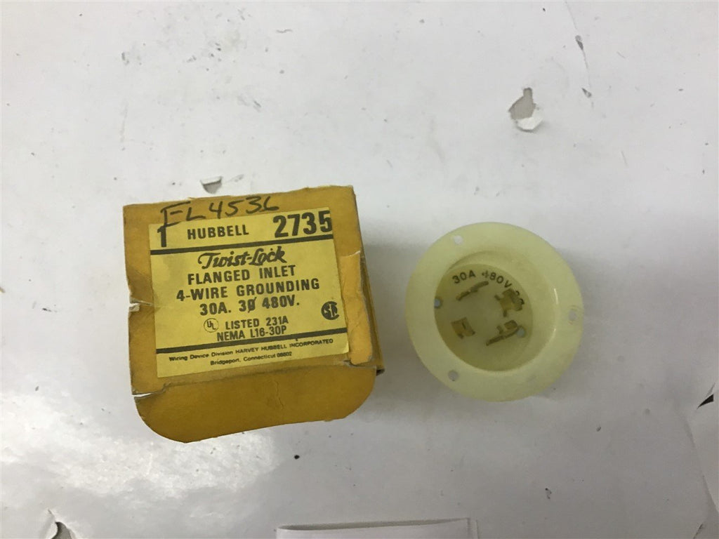 Hubbell HBL2735 30A 480V 3 PH Twist Lock