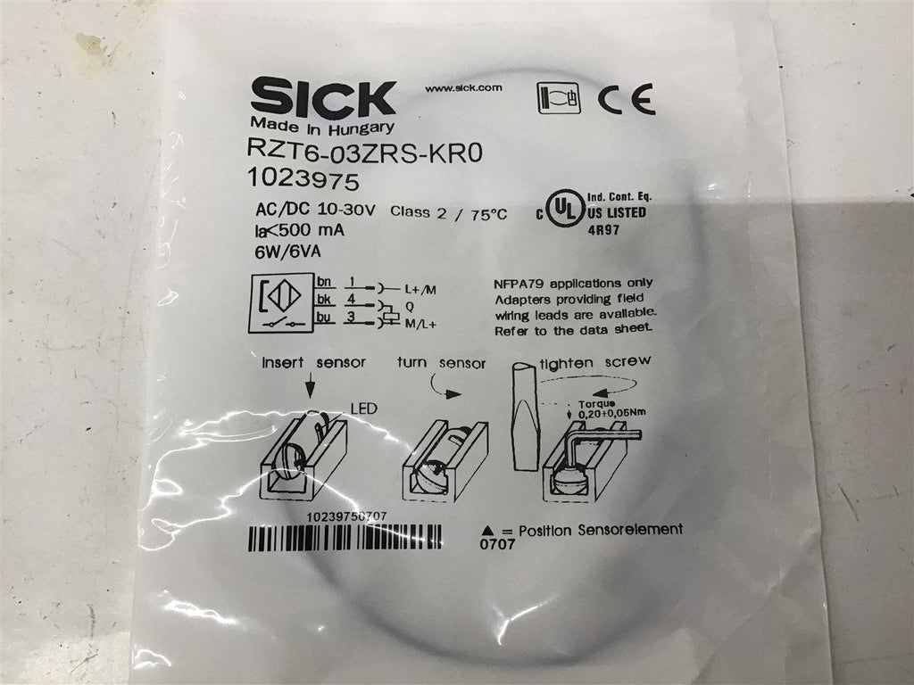 Sick RZT6-03ZRS-KR0 Sensor 10-30 V AC/DC