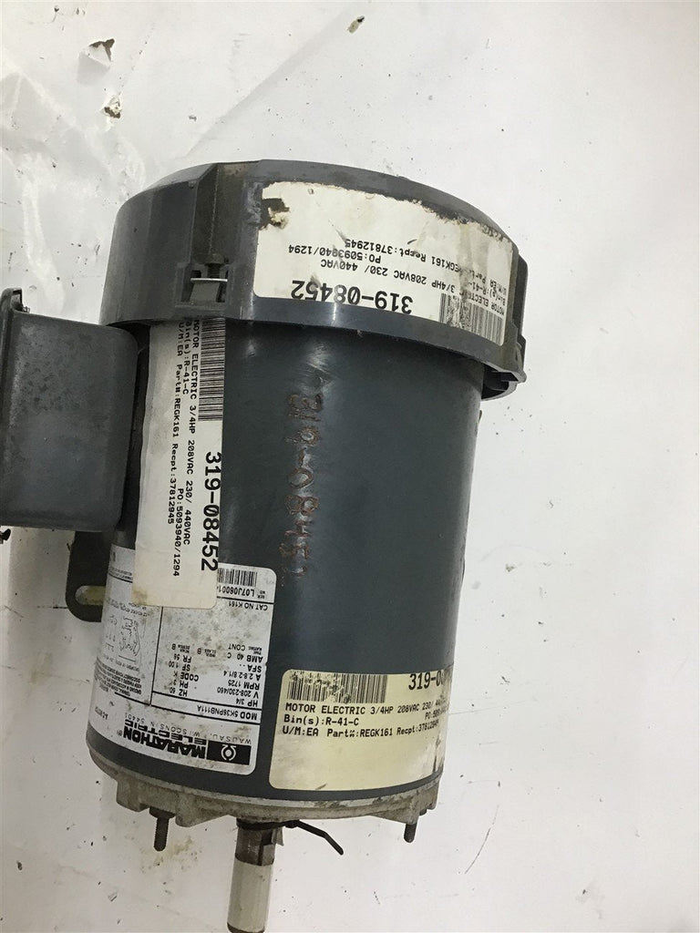Marathon 5K36PNB111A 3/4 HP AC Motor 208-230/460 V 1800 Rpm 4P 56 Farme
