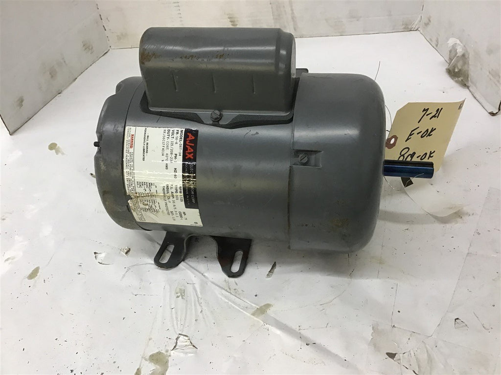 AJAX DXT-34 3/4 HP AC Motor 115/208-230 Volt 1800Rpm 4P 56-6 Frame