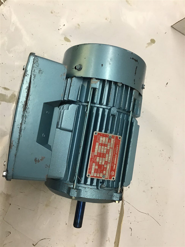 Leroy Somer 128BY4Y 1/3 HP AC Motor 110/230 V 1800 Rpm 4P 56C Frame
