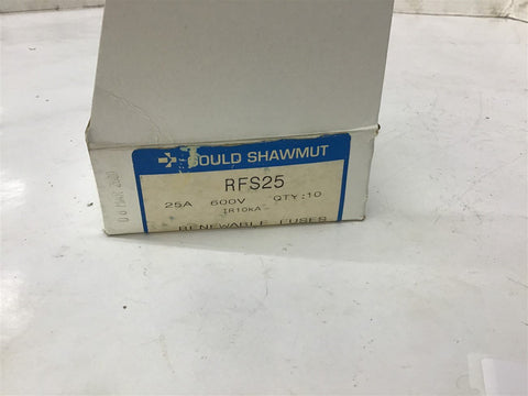 Gould RFS25AMP 25 Amp 600V Fuse Lot Of 6