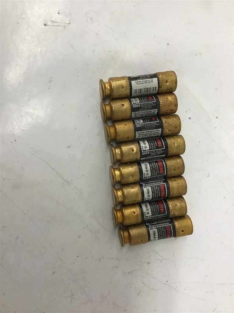 Fuse Tron FRN-R-15 Fuse 15 Amp 250 Volt Lot Of 8