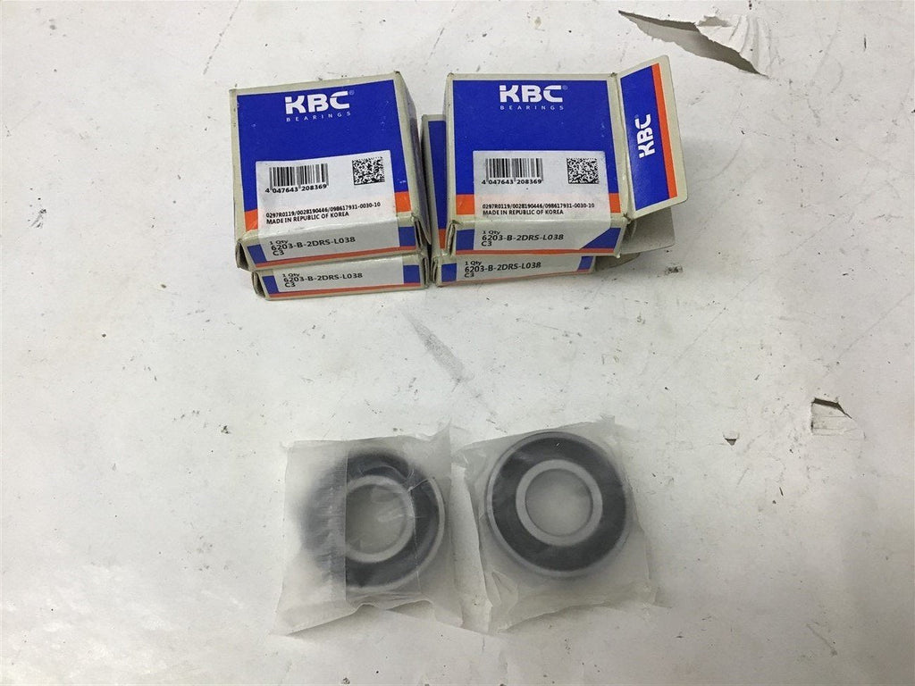 KBC 6203-B-2DRS-L038 C3 Bearing Lot Of 4