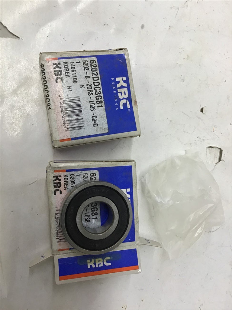KBC 6202DDC3G81 6202-B-2DRS-L038-C3#0 Bearing Lot Of 2