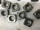 5/8" Square Nuts Lot Of 19