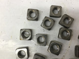 5/8" Square Nuts Lot Of 19
