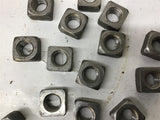 5/8" Square Nuts Lot Of 19