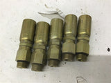 Brass Crimp Fitting MBX-08-08 Lot Of 5