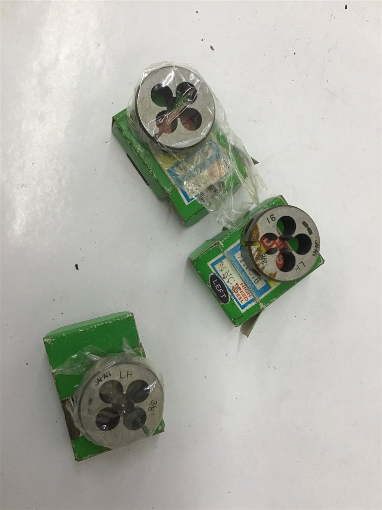 Adjustable Round Spilt Dies 3/8 NC 16 Lot Of 3