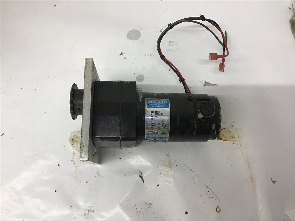 Leeson M1125004.00 1/17 HP DC Gear Motor 90 Vdc 100 Rpm 18:1 Ratio