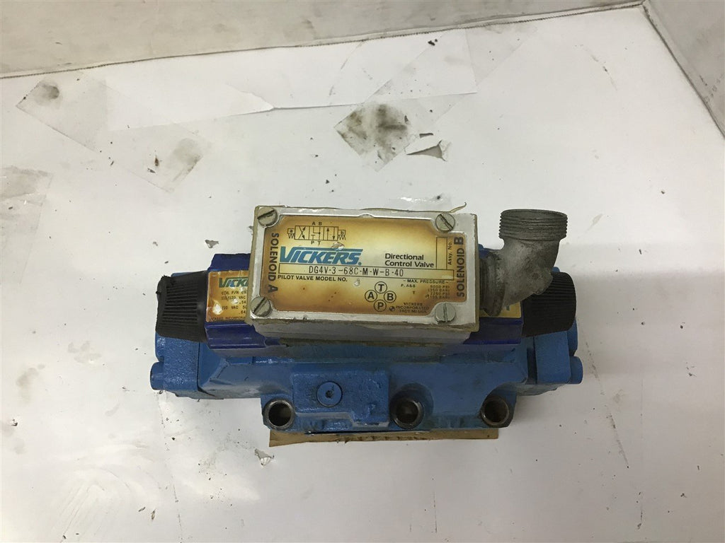 Vickers DG5S-886-TSMB11 5000 PSI Hydraulic Valve w/ DG4V-3-68C-M-W-B-40