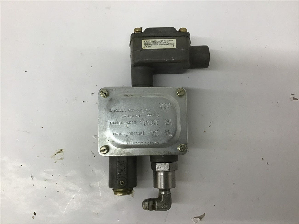 Barksdale Control Division T-9048-5 Pressure Actuated Switch Adjust Range 350-5