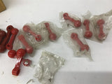 3" And 4" Red Knobs Lot Of 15