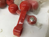 3" And 4" Red Knobs Lot Of 15