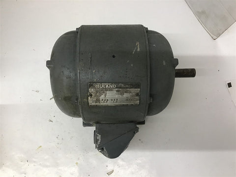 Reuland H-74-1537A-29 3/4 HP AC Motor 900 Rpm 280-460 Volt 184 Frame