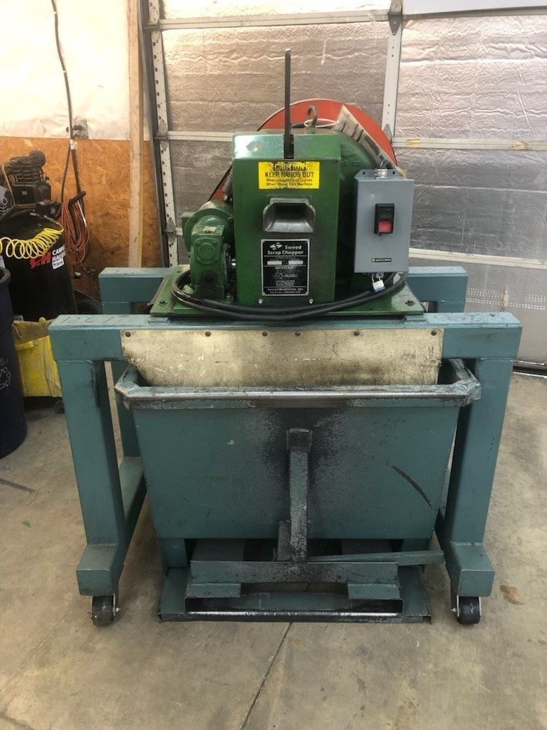 Sweed Scrap Chopper 505AC-11 3/4 Hp 208-230/460 V 3 Ph w/ Stand & Dump Hopper