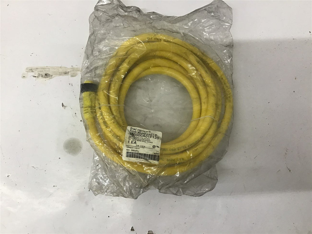 Brad Connectivity 105000A01F120 12' Cord 5P Female 16/5 AWG PVC
