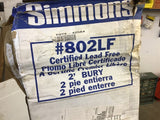 Simmons 802LF Water Hydrant 1" Galvanized Pipe 3/4" Hose Connection 2' Bury