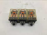 Omron MK3P5-S 250 Vac 28 VDC 10 Amp Relay Lot Of 3