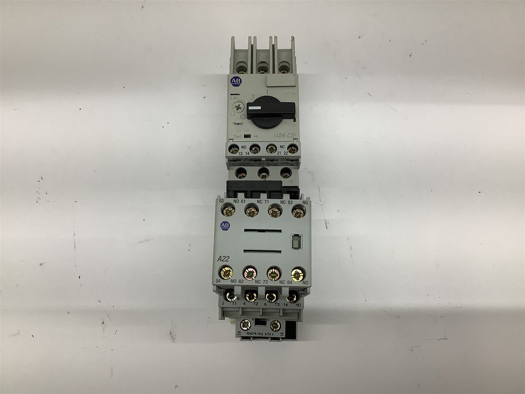 Allen-Brdley 100-C16*10 460 Volt @ 10 HP Contactor w/ 140M-C2E-B25 1.6-2.5 Amp