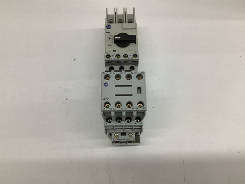 Allen-Bradley 100-C16*10 Contactor with 140M-C2E-B40 Motor Breaker 2.5-4.0 Amp