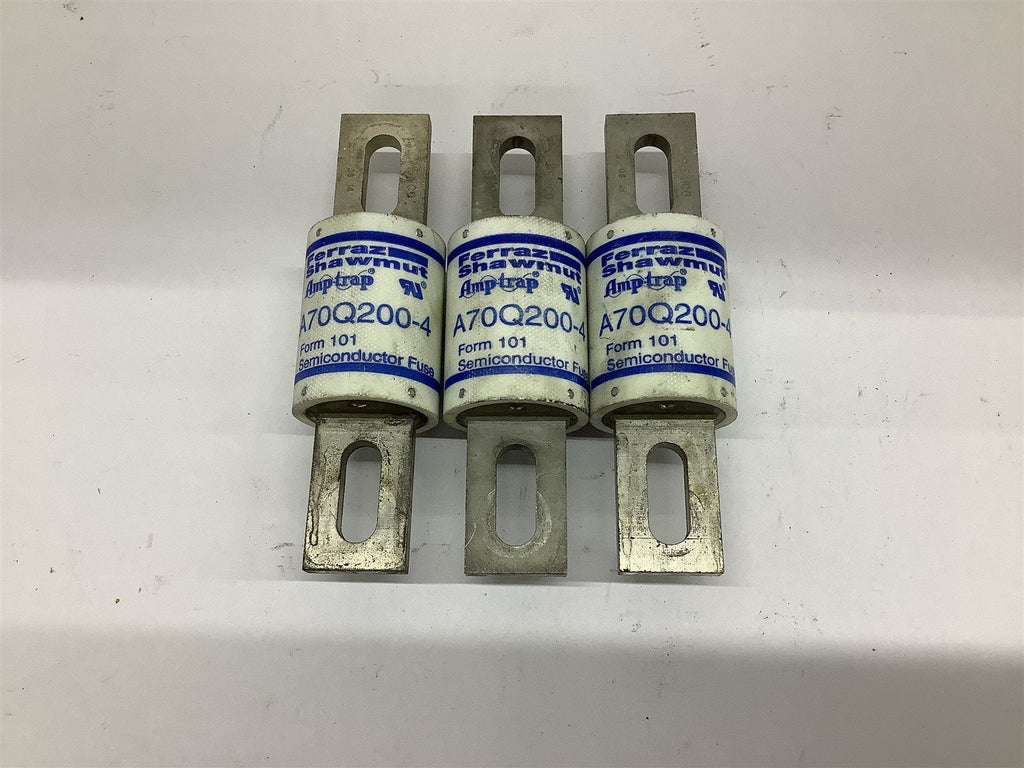 Ferraz Shawmut Amp Trap A70Q200-4 Fuse Lot Of 3