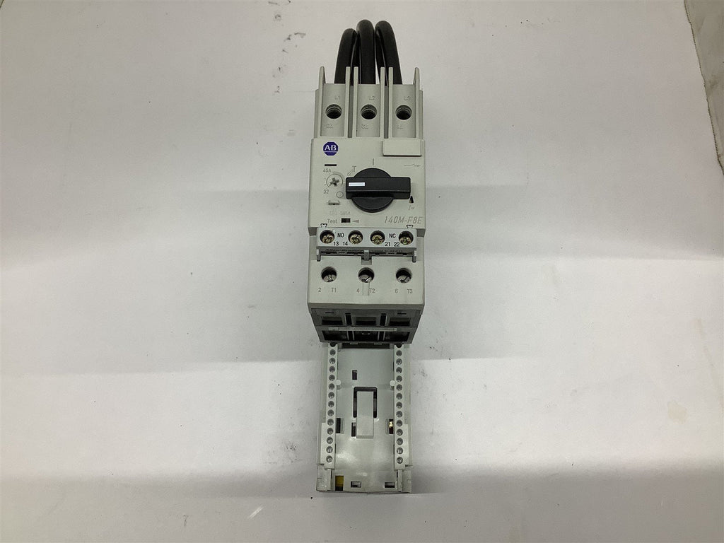 Allen-Bradley 140M-F8E-C45 Breaker 32-45 Amp w/ Relay Contactor Switch