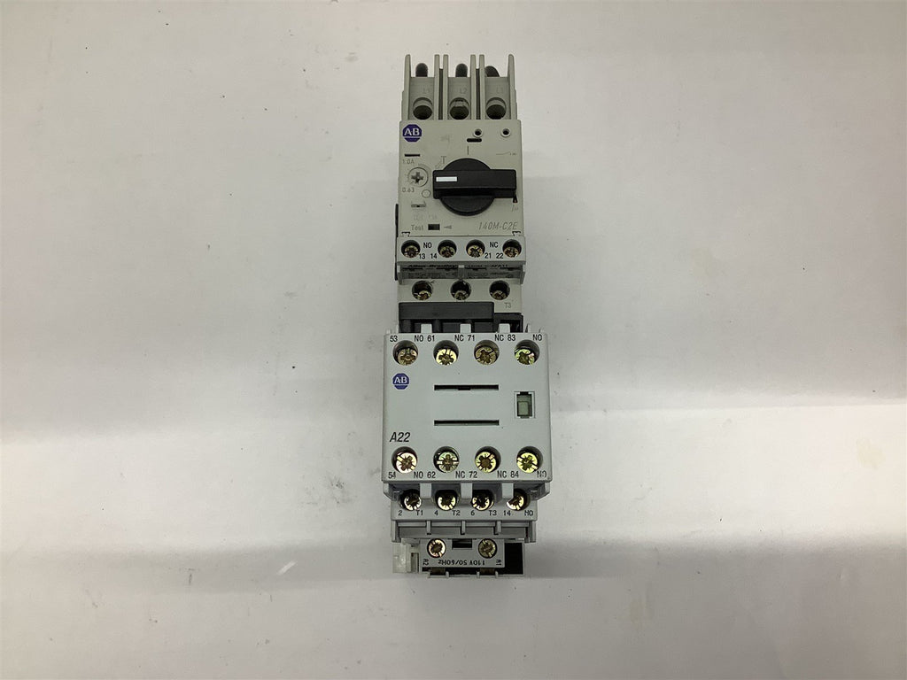 Allen-Bradley 100-C16*10 Contactor w/0.63-1.0 A Breaker & Relay Contactor Switch