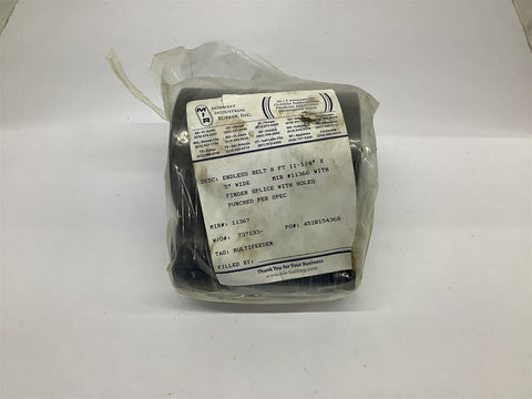 Midwest Industrial rubber 11367 Endless Belt 8' 11-1/4" x 5" Wide