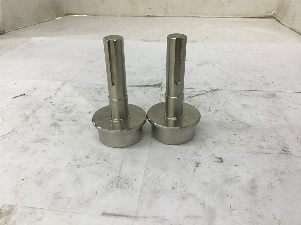 Extra Long Stub Nose Shaft With Base 2-3/4" L x 5/8" OD x 3/16" Key W Lot Of 2