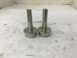 Extra Long Stub Nose Shaft With Base 2-3/4" L x 5/8" OD x 3/16" Key W Lot Of 2