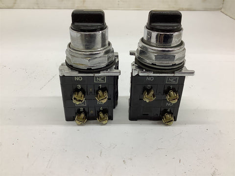 Cutler-Hammer 10250T/91000T 2 Position Selector Switch Lot Of 2