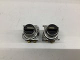 Cutler-Hammer 10250T/91000T 2 Position Selector Switch Lot Of 2