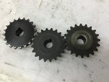 Martin 20 Tooth Sprockets 35 Chain Lot Of 3