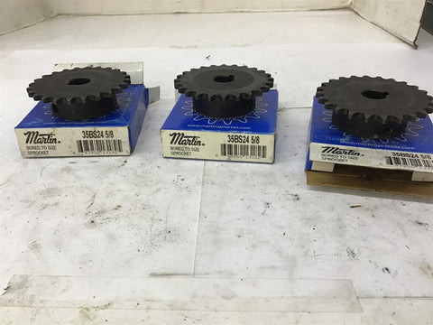 Martin 35BS24 5/8" Bore 24 Tooth 35 Chain Size Lot Of 3
