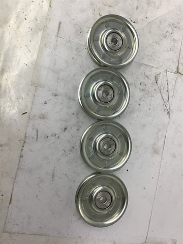 3" OD 3/8" bore 7/16" Groove Width Pulley Lot Of 4